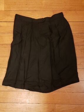Black Women's Tailored Pleat Skort
